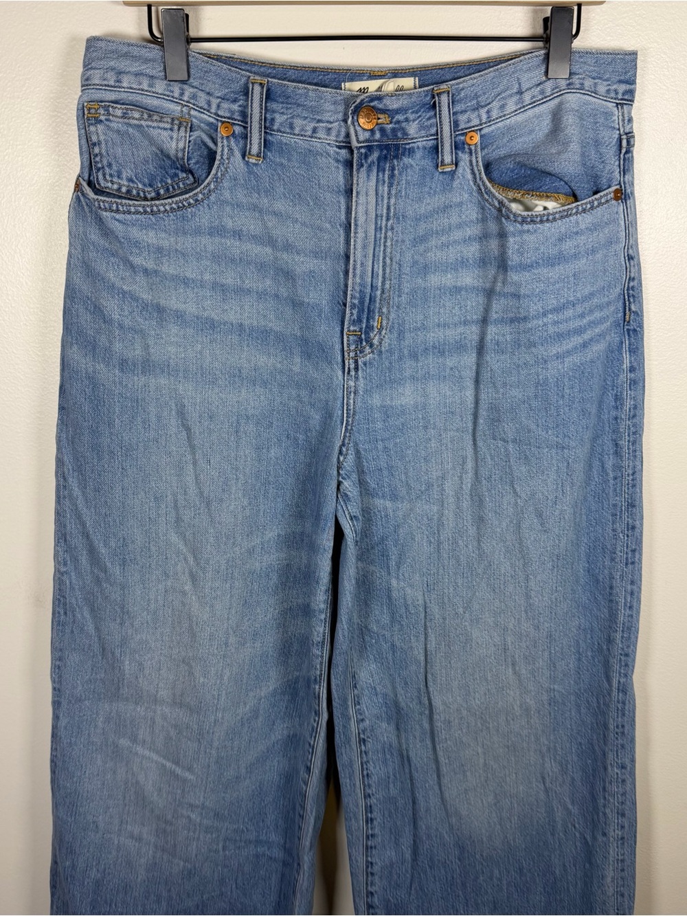 Madewell Superwide-Leg Jeans Medium Wash Women Size 29 Lightweight Cotton Baggy - Picture 4 of 9